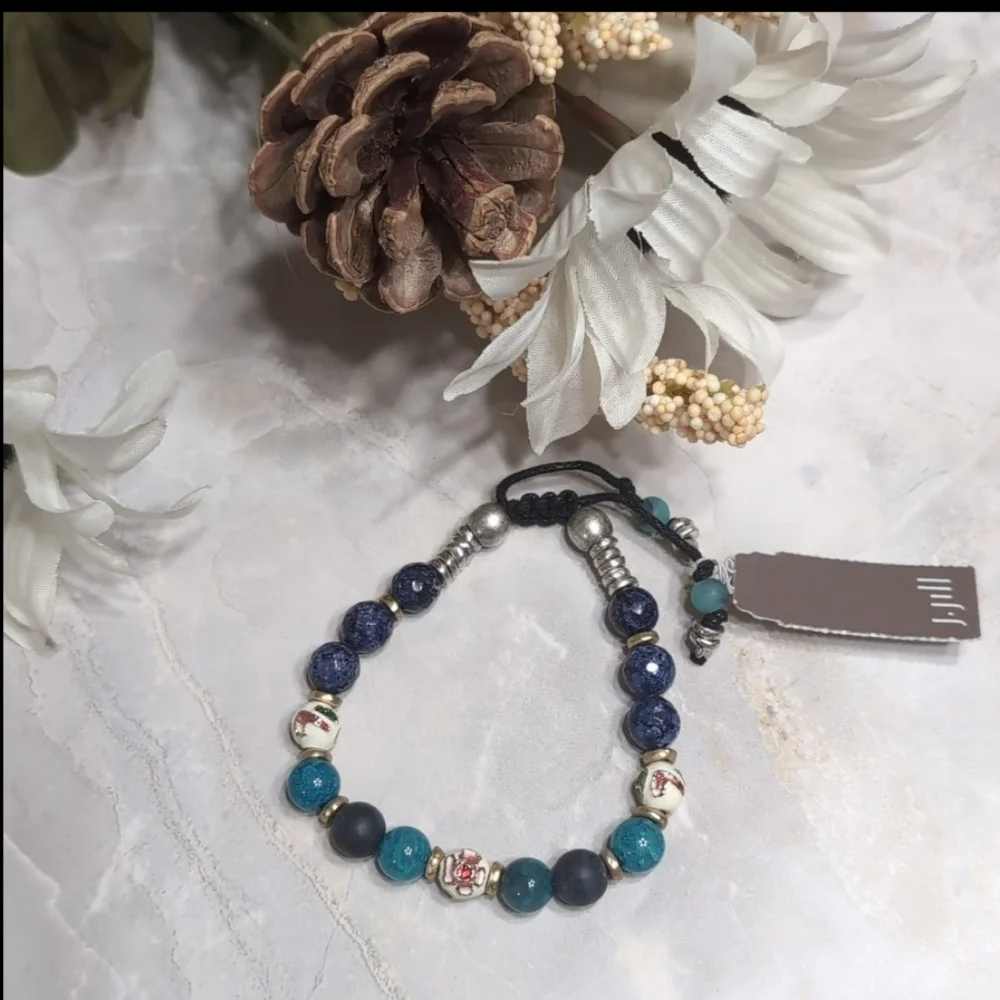 J. JILL Elegant Blue Beaded Bracelet NWT
